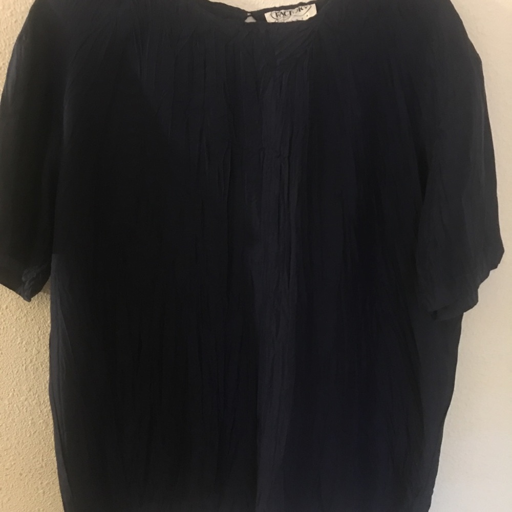 Navy blue Kringle silk